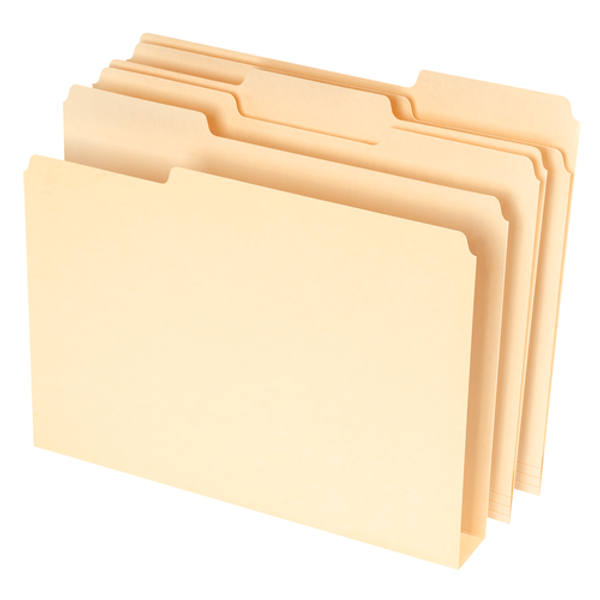 PFX54459EE Pendaflex® Double Stuff® File Folders, Letter Size, Manila, 1/3 Cut, 50/BX