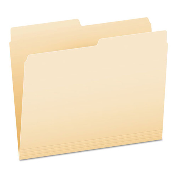 PFX75212 Pendaflex® File Folders, Letter Size, Manila, 1/2 Cut, 100/BX