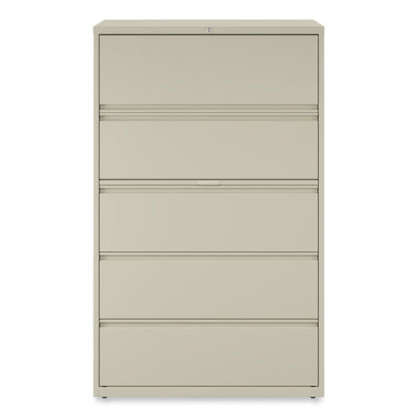 Lateral File, 5 Legal/letter/a4/a5-size File Drawers, Putty, 42" X 18.63" X 67.63"