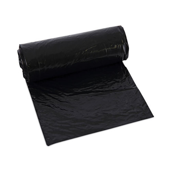 Low-density Waste Can Liners, 16 Gal, 1 Mil, 24 X 32, Black, 10 Bags/roll, 15 Rolls/carton