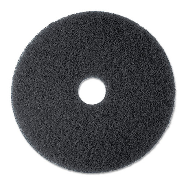 Low-speed Stripper Floor Pad 7200, 13" Diameter, Black, 5/carton