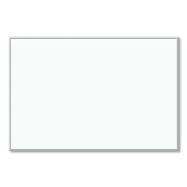 Melamine Dry Erase Board, 70 X 47, White Surface, Silver Frame