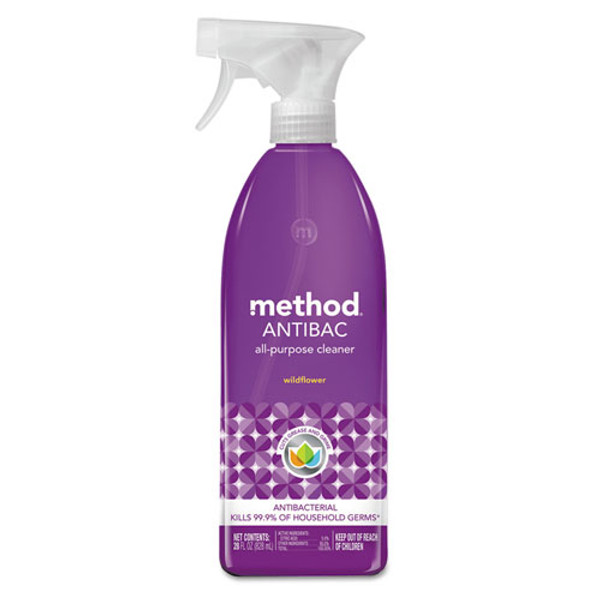Antibac All-purpose Cleaner, Wildflower, 28 Oz Spray Bottle, 8/carton