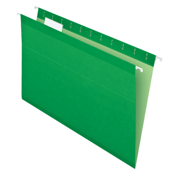 PFX0415315BGR Pendaflex® Reinforced Hanging Folders, Legal Size, Bright Green, 1/5 Cut, 25/BX