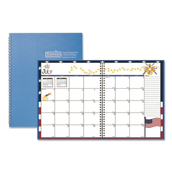 Seasonal Monthly Planner, Seasonal Artwork, 10 X 7, Light Blue Cover, 12-month (july To June): 2022 To 2023