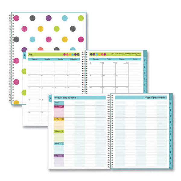 Teacher Dots Cyo Cover Weekly/monthly Lesson Planner, 2024 To 2025, Nine Classes, Multicolor Cover, (144) 11 X 8.5 Pages