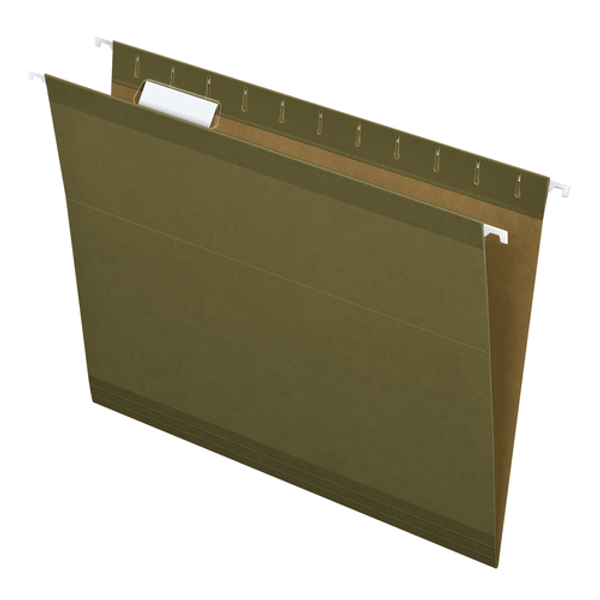 PFX0415215 Pendaflex® Reinforced Hanging Folders, Letter Size, Standard Green, 1/5 Cut, 25/BX