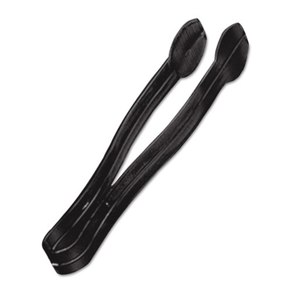 Plastic Tongs, 9", Black, 48/carton