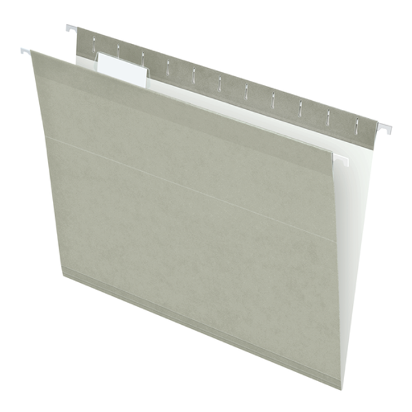 PFX0415215GRA Pendaflex® Reinforced Hanging Folders, Letter Size, Gray, 1/5 Cut, 25/BX