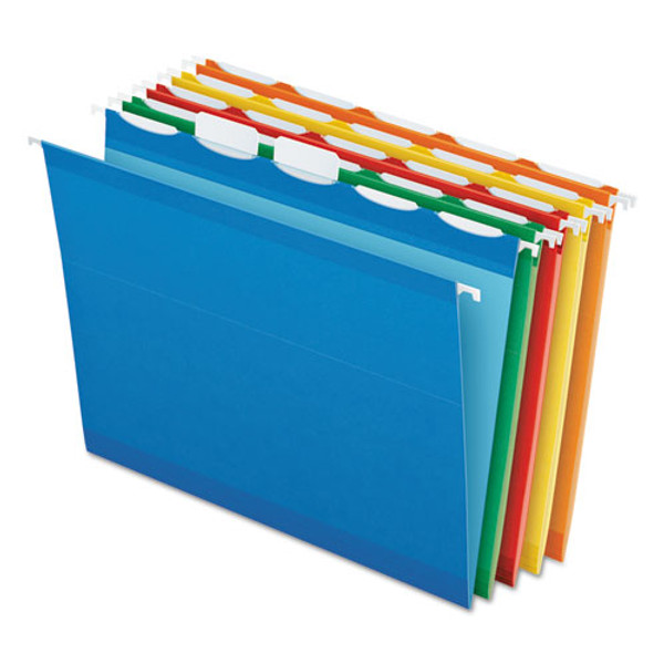 PFX42592 Pendaflex® Ready-Tab™ Reinforced Hanging Folders, Letter Size, Assorted Colors, 5 Tab, 25/BX