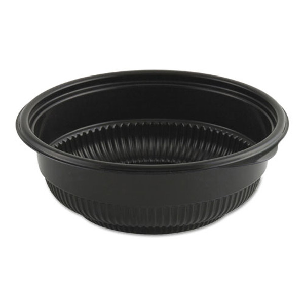 Microraves Incredi-bowl Base, 16 Oz, 5.75" Diameter X 2.02"h, Black, Plastic, 250/carton