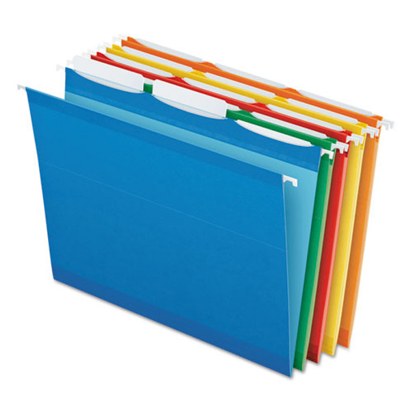 PFX42621 Pendaflex® Ready-Tab™ Reinforced Hanging Folders, Letter Size, 3 Tab, Assorted Colors, 25/BX