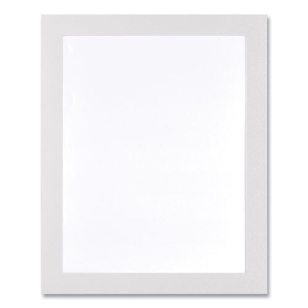 Self Adhesive Sign Holders, 8.5 X 11 Insert, Clear With White Border, 2/pack