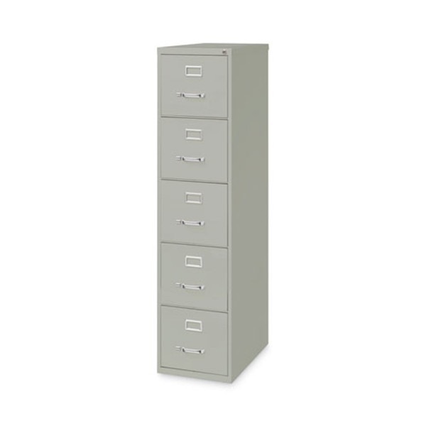 Vertical Letter File Cabinet, 5 Letter-size File Drawers, Light Gray, 15 X 26.5 X 61.37