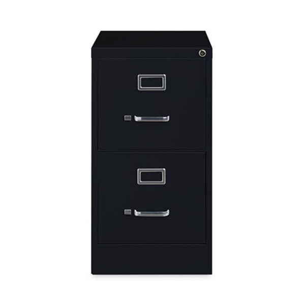 Vertical Letter File Cabinet, 2 Letter-size File Drawers, Black, 15 X 22 X 28.37