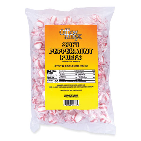 Candy Assortments, Soft Peppermint Puffs, 22 Oz Bag