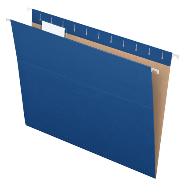 PFX81615EE Pendaflex® Recycled Hanging Folders, Letter Size, Navy, 1/5 Cut, 25/BX