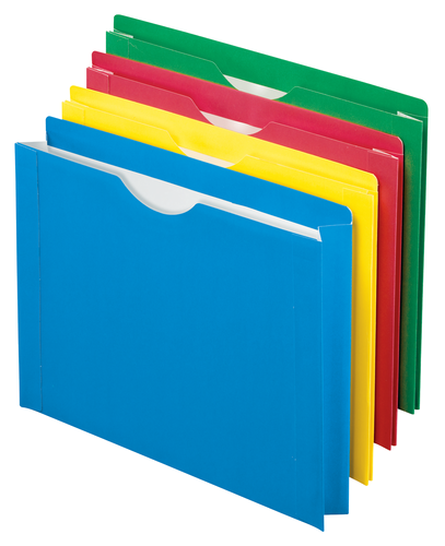 PFX12003EE Color Reinforced File Jackets, Letter size, Assorted