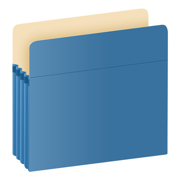 PFX1524EBLU Pendaflex® Color File Pockets, Letter Size, Blue, 3.5" Expansion, 25/BX