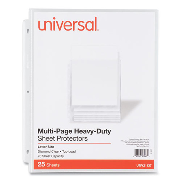 Top-load Poly Sheet Protectors, Heavy Gauge, Letter Size, Clear, 25/pack