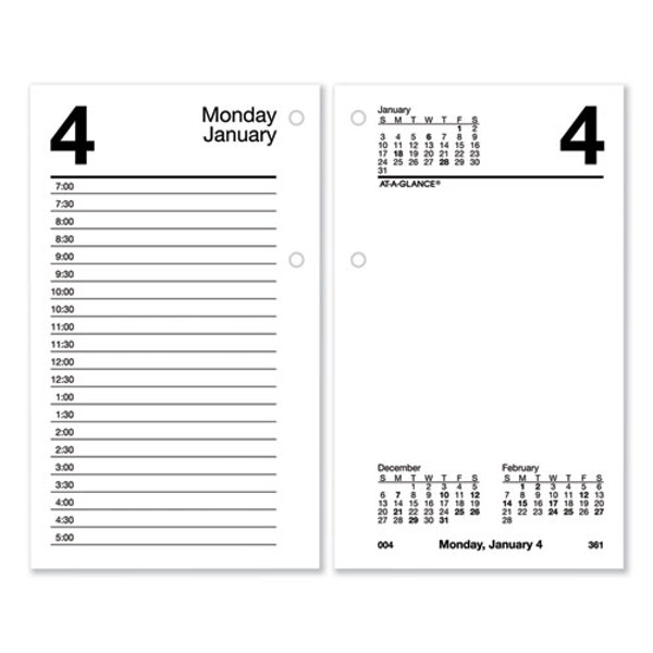 Desk Calendar Recycled Refill, 3.5 X 6, White Sheets, 12-month (jan To Dec): 2024