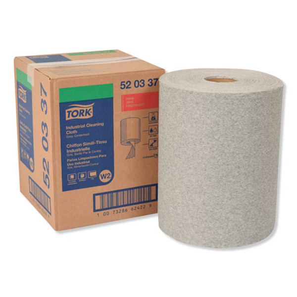 Industrial Cleaning Cloths, 1-ply, 12.6 X 10, Gray, 500 Wipes/roll