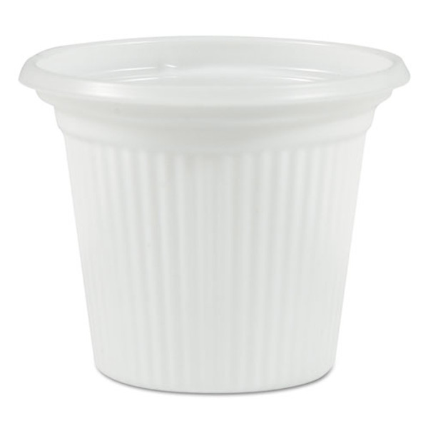 Plastic Condiment Cups, 0.75 Oz, Translucent, 250/sleeve, 20 Sleeves/carton