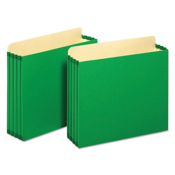 PFXFC1524PGRE Pendaflex® Pockets, File Cabinet, 3.5" Exp., Green, Letter, 10/BX, 5 BX/CT