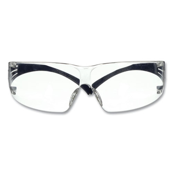 Securefit Protective Eyewear, 200 Series, Dark Blue Plastic Frame, Clear Polycarbonate Lens
