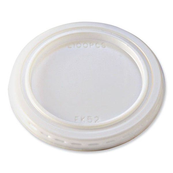 Portion Cup Lids, Fits 1 Oz Squat Portion Cups, Plastic, Clear, 125/sleeve, 20 Sleeves/carton