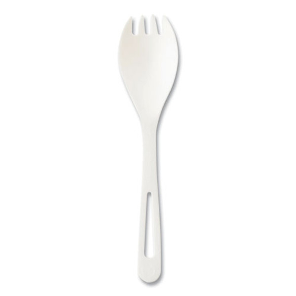 Tpla Compostable Cutlery, Spork, Plastic, White, 1,000/carton