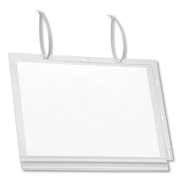 Water Resistant Sign Holder Pockets With Cable Ties, 8.5 X 11, Clear Frame, 5/pack