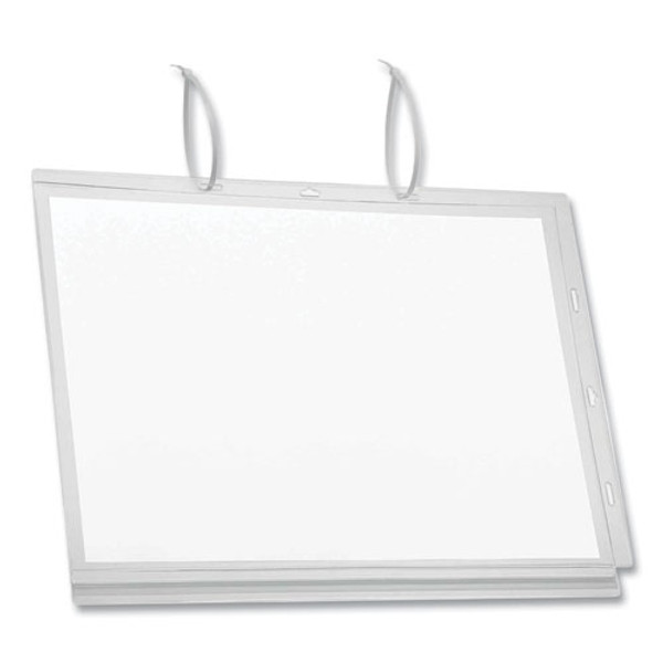 Water-resistant Sign Holder Pockets With Cable Ties, 11 X 17, Clear Frame, 5/pack