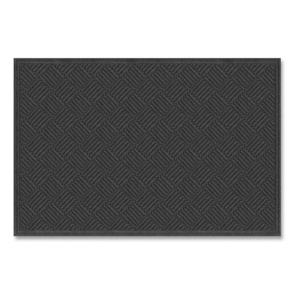 Ecomat Crosshatch Entry Mat, 48 X 72, Charcoal
