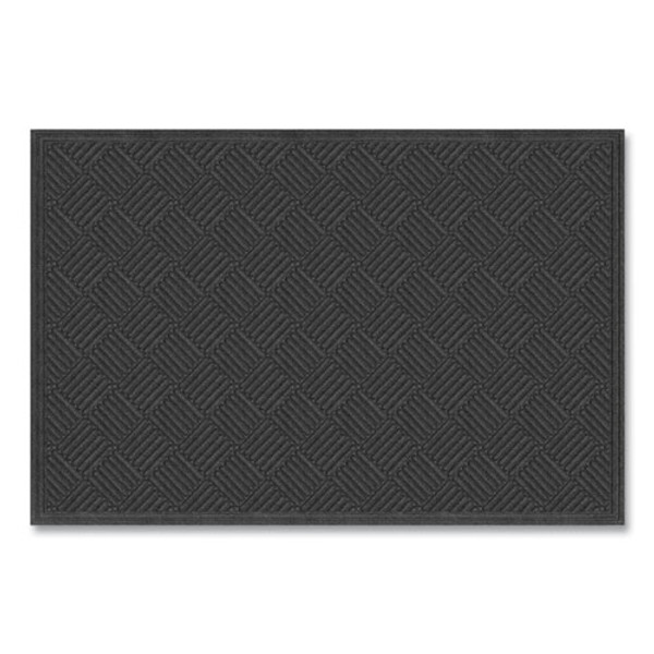 Ecomat Crosshatch Entry Mat, 48 X 27, Charcoal