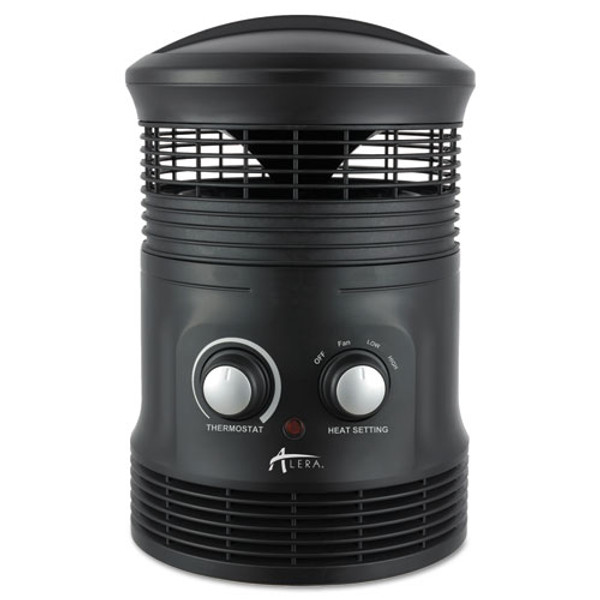 360 Deg Circular Fan Forced Heater, 750 W, 8 X 8 X 12, Black