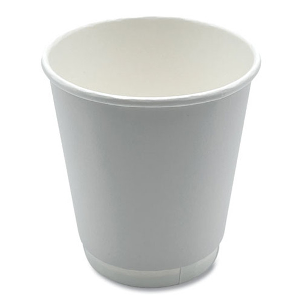 Paper Hot Cups, Double-walled, 10 Oz, White, 25/pack