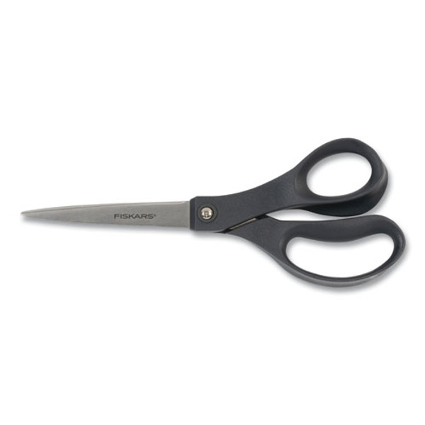 Everyday Scissors, 8" Long, 3.25" Cut Length, Black Straight Handle, 6/pack