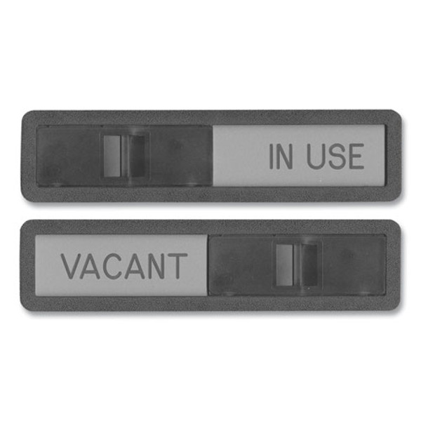 Vacant/in Use Sign, In-use; Vacant, 2.5 X 10.5, Black/silver