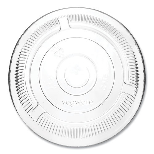 96 Series Cold Cup Lids, Fits Vegware 96-series Cold Cups, Plastic, Clear, 1,000/carton