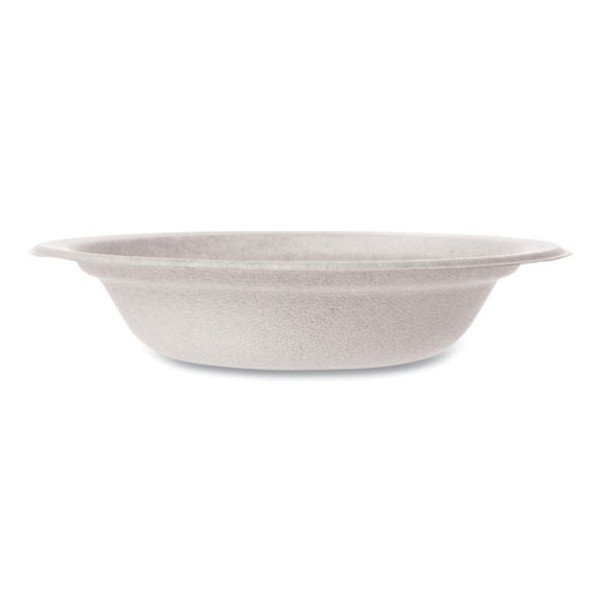 Molded Fiber Tableware, Compostable, Bowl, Sugarcane, 12 Oz, White, 1,000/carton
