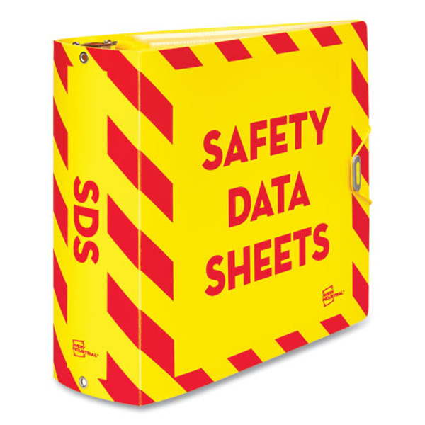 Ultraduty Safety Data Sheet Binder Bundle, 3 Rings, 3" Capacity, 11 X 8.5, Yellow/red