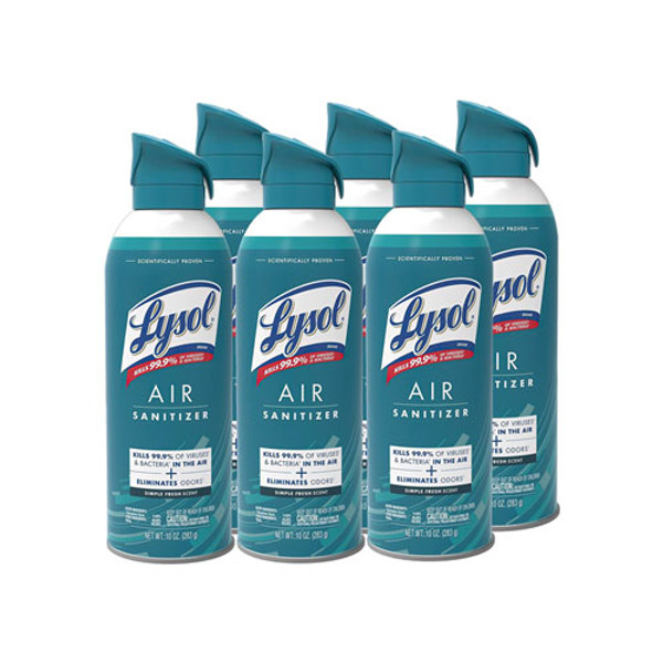 Air Sanitizer Spray, Simple Fresh, 10 Oz Aerosol Spray, 6/carton