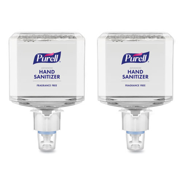 Advanced Hand Sanitizer Gentle And Free Foam, 1,200 Ml Refill, Fragrance-free, For Es4 Dispensers, 2/carton