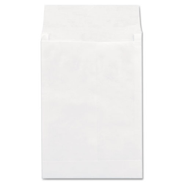 Deluxe Tyvek Expansion Envelopes, Open-end, 1.5" Capacity, #13 1/2, Square Flap, Self-adhesive Closure, 10 X 13, White,100/bx