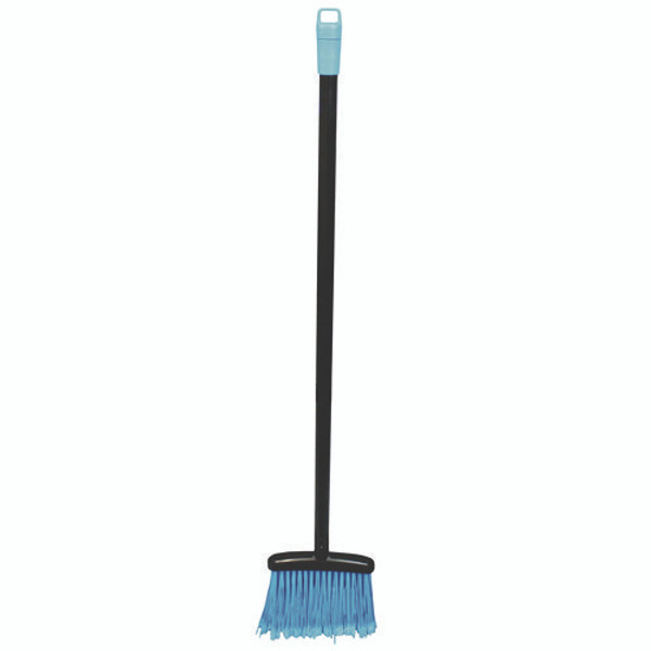 Lobby Dust Pan Broom, 36.86", Black/blue