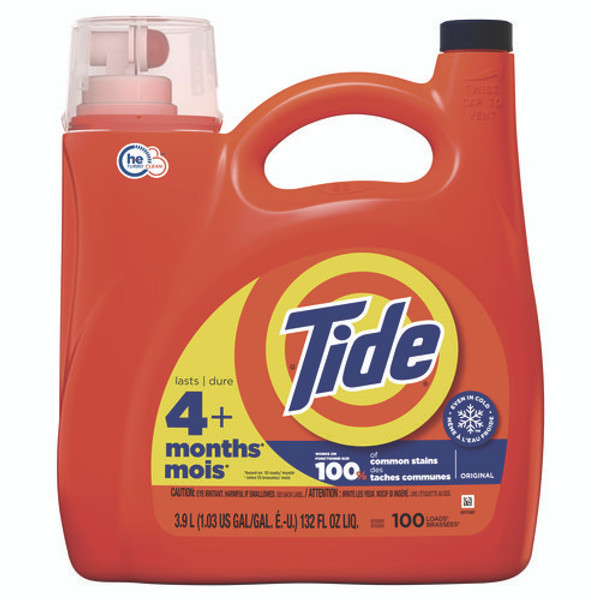 Liquid Laundry Detergent, Original Scent, 132 Oz Pour Bottle, 4/carton