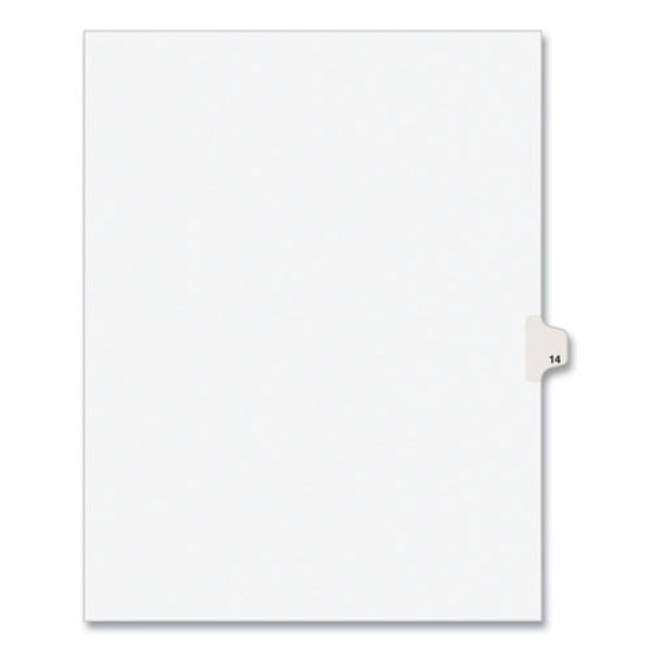 Preprinted Legal Exhibit Side Tab Index Dividers, Avery Style, 10-tab, 14, 11 X 8.5, White, 25/pack