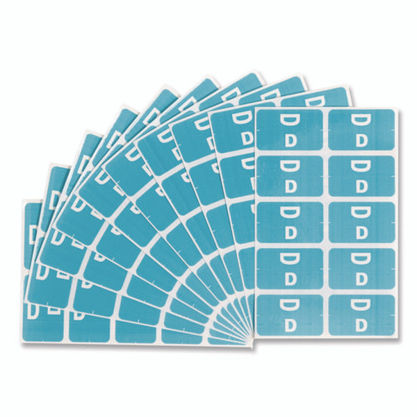 Alphaz Color-coded Second Letter Alphabetical Labels, D, 1 X 1.63, Light Blue, 10/sheet, 10 Sheets/pack