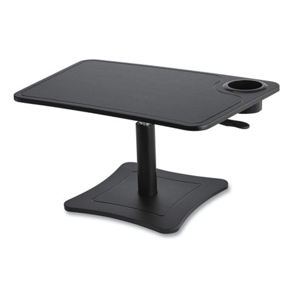 High Rise Height Adjustable Laptop Stand With Storage Cup, 23.75 X 15.25 X 12 To 15.75, Black, 20 Lb Weight Capacity